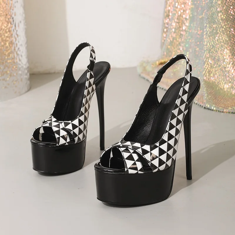 

Туфли-мюли Aneikeh с круглым носком, цветными вставками и пряжкой, на ультравысоком каблуке, модные женские босоножки для банкетов и торжественных мероприятий