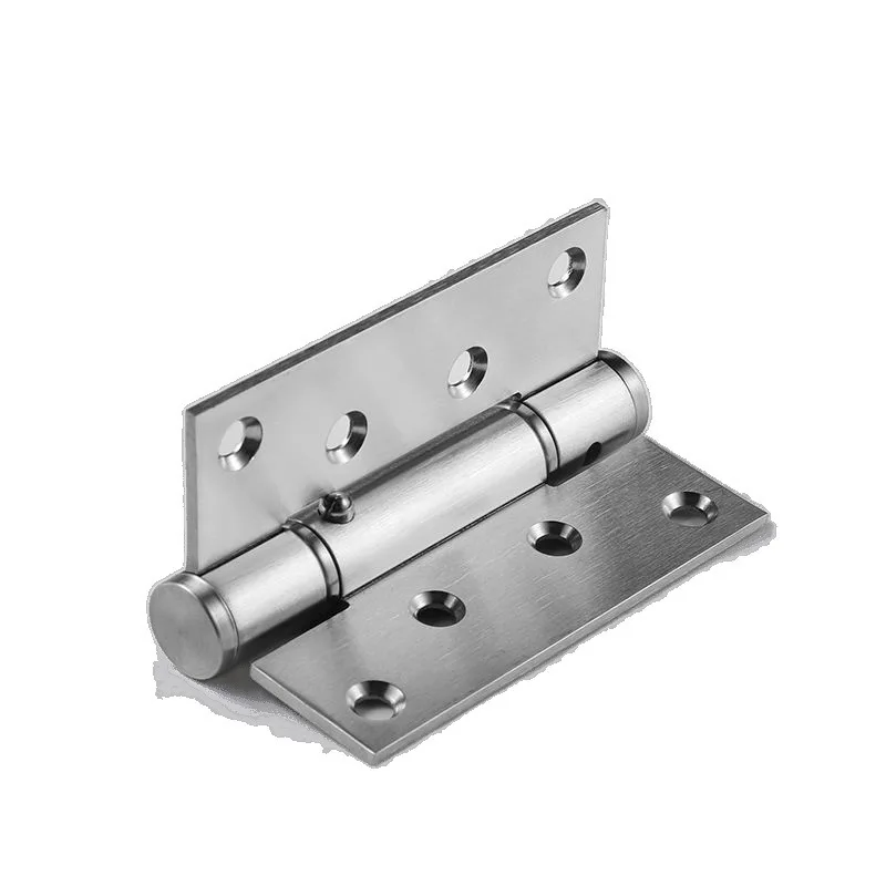 Dobradiças de porta dobráveis com rolamento de esferas, 2 peças, borboleta, fechamento automático, aço inoxidável, ajustável, mola de madeira, dobradiça