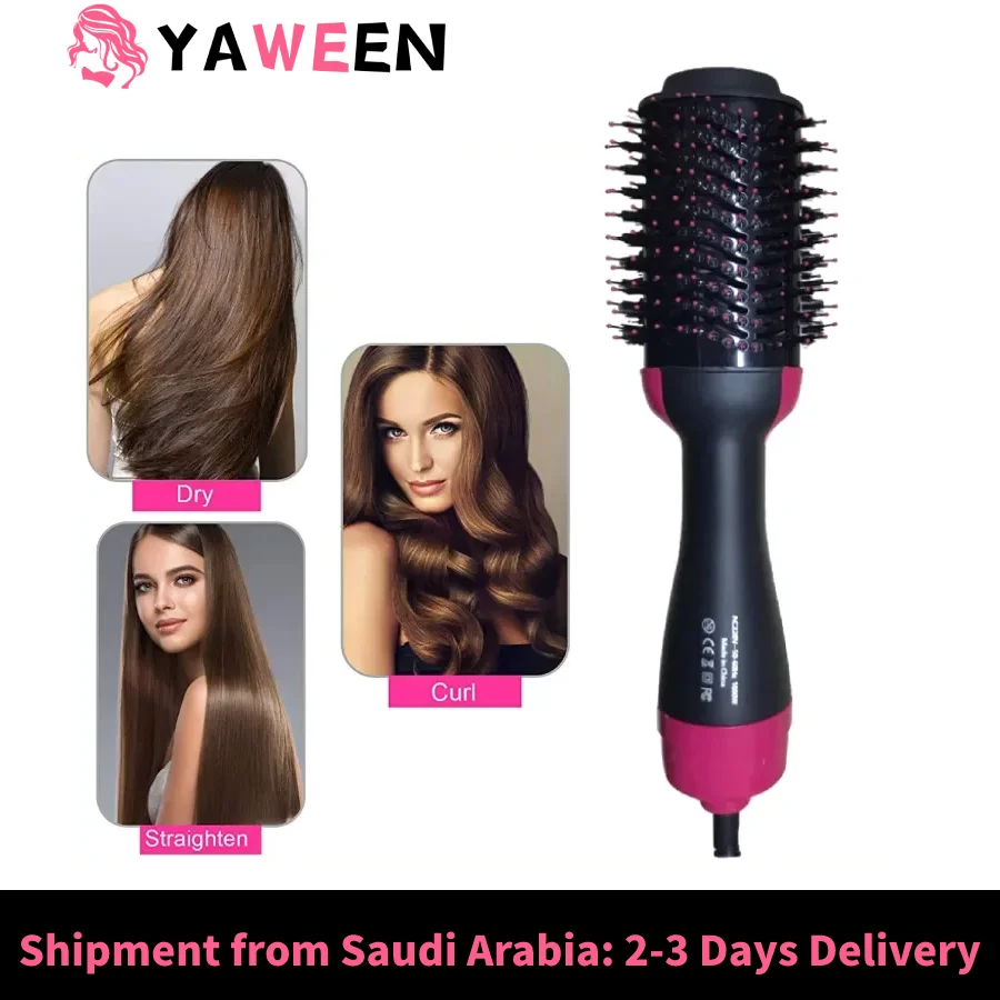 

Hair Dryer Brush Multifunction Curler Comb Styler and Hot Air Brush One Step Hair Dryer Professional Hair Straightening Brush