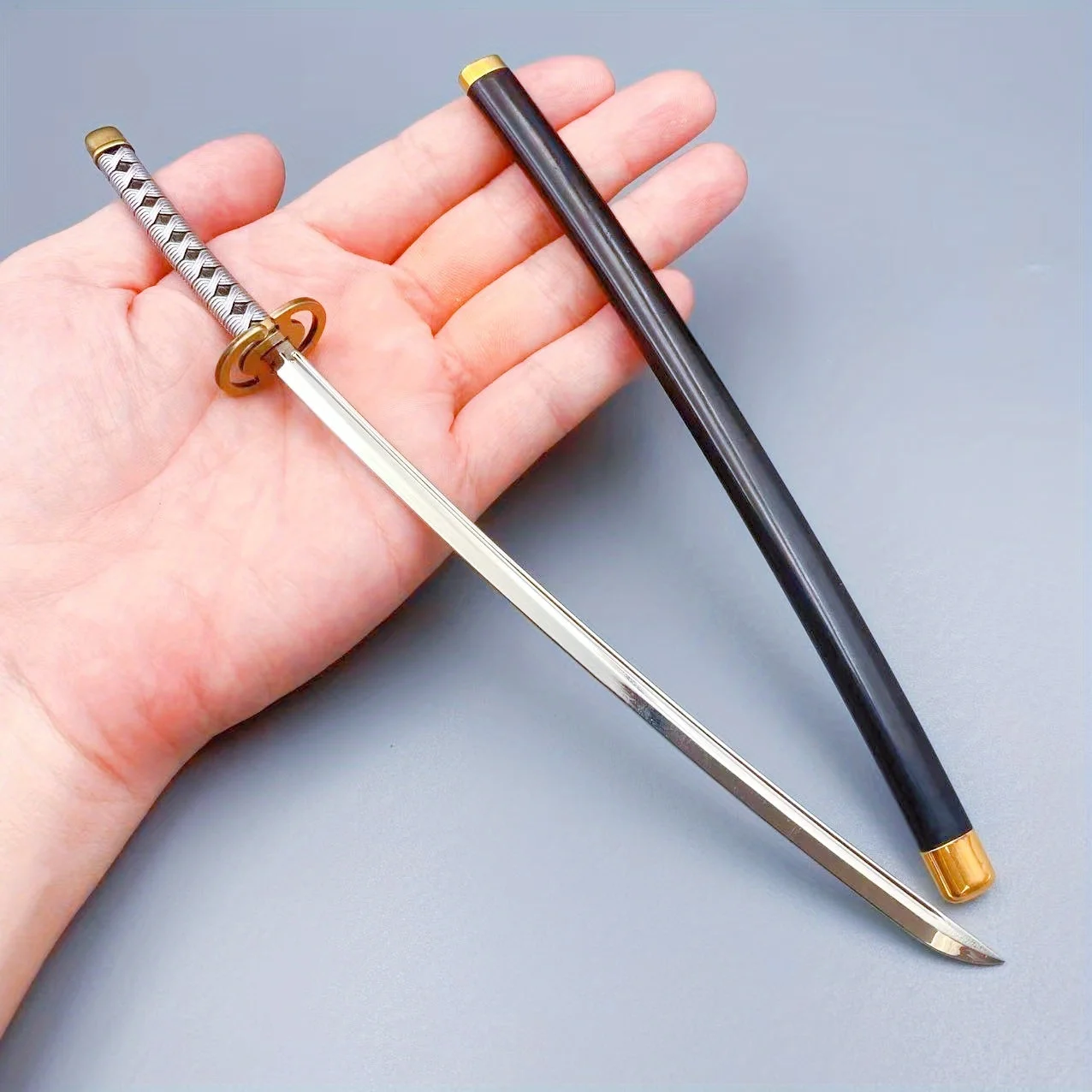 9,5 pulgadas 24cm Metal Vergil Yamato Katana Devil May Cry 5 espada de Anime cuchillo Ninja de hierro Yamato Real japonés Katana Samurai Sabre juguete