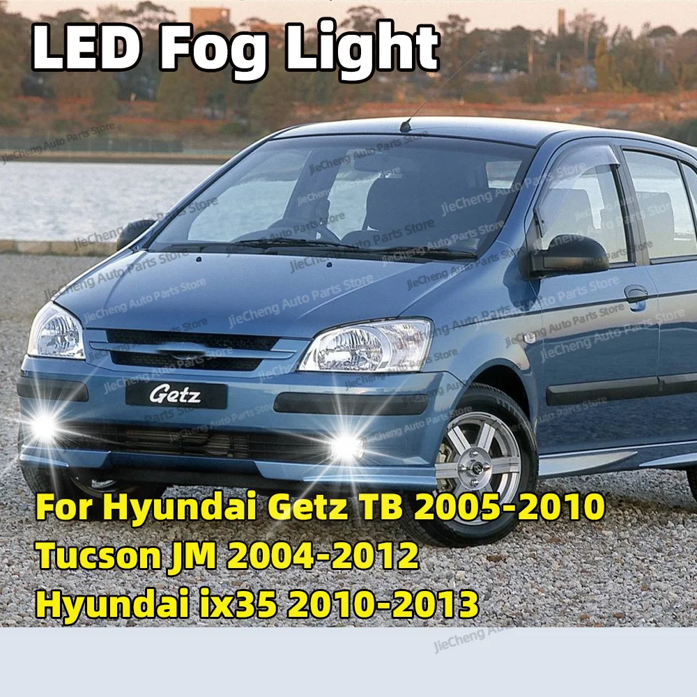 2 قطعة 6000K LED سيارة ضوء الجبهة لمبة الضباب مصباح لشركة هيونداي جيتز TB 2005-2010 توكسون JM 2004-2012 هيونداي ix35 2010 2011-2013 #1
