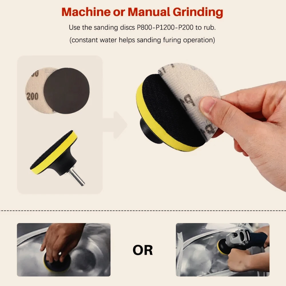 16Pcs Universal Car Headlight Repair Restoration Kit Cleaning Polishing Paste Bright Refurbish Agent Headlamp Renovation