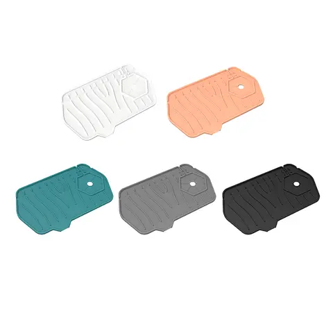 सिलिकॉन ड्रेन पैड काउंटरटॉप प्रोटेक्टर वाटर स्प्लैश कैचर मैट डबल-साइडेड नल स्प्लैश गार्ड ट्रे बाथरूम किचन गैजेट्स 10 best sales सिंक स्प्लैश गार्ड - №3