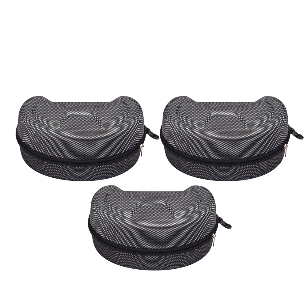 

3 Pcs Motorcycle Goggles Box Hard EVA Sports Eyeglass Case Storage Bag Glasses Sunglass Organizer Portable Hook Design Protector