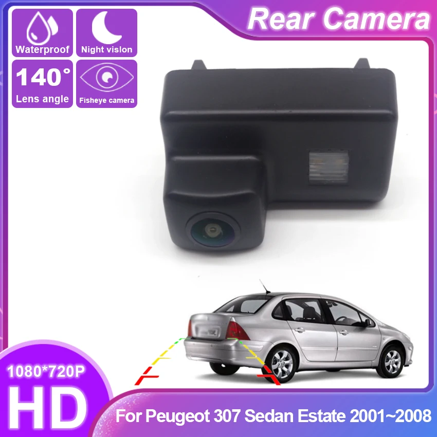 

Special car Fish Eyes Night Vision Waterproof Car Reversing Back Up Camera CCD HD For Peugeot 307 Sedan Estate 2001~2007 2008