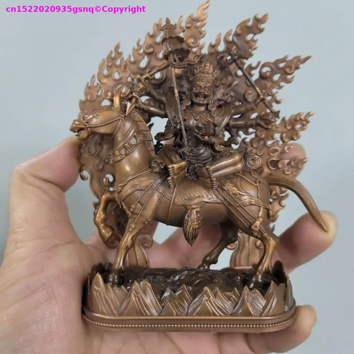 Rare buddha Goddess  figure Wisdom Protector copper Carving Buddhist monk family worship Wholesale Bon Religion buddha statue