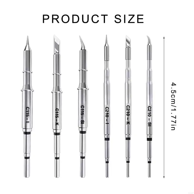 57QF Soldering Tip C210 C115 Soldering Iron Tip for GVM T210 GVM T115 Professional Soldering Station Welding Accessories