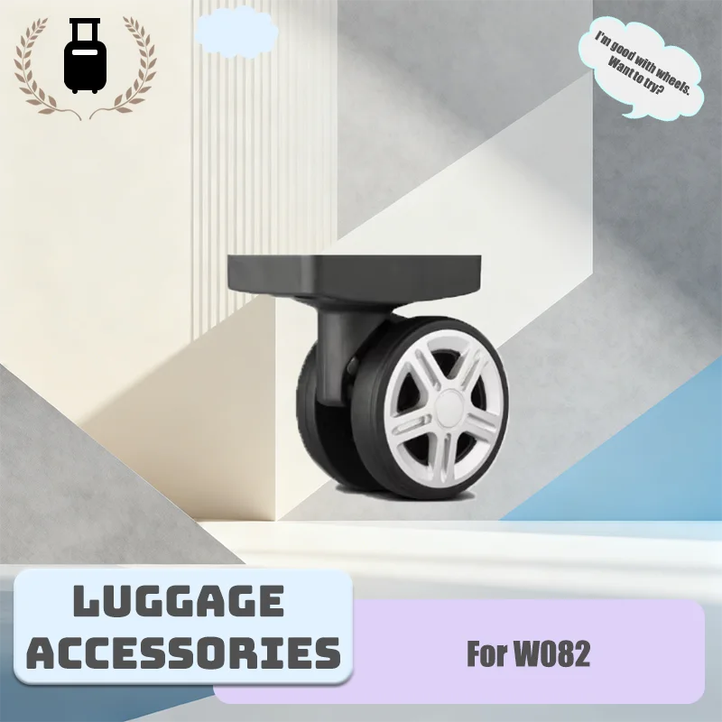 

For W082 High Quality Luggage Wheels Replacement 360° Swivel Silent Casters Heavy Duty for Travel Suitcase Repair