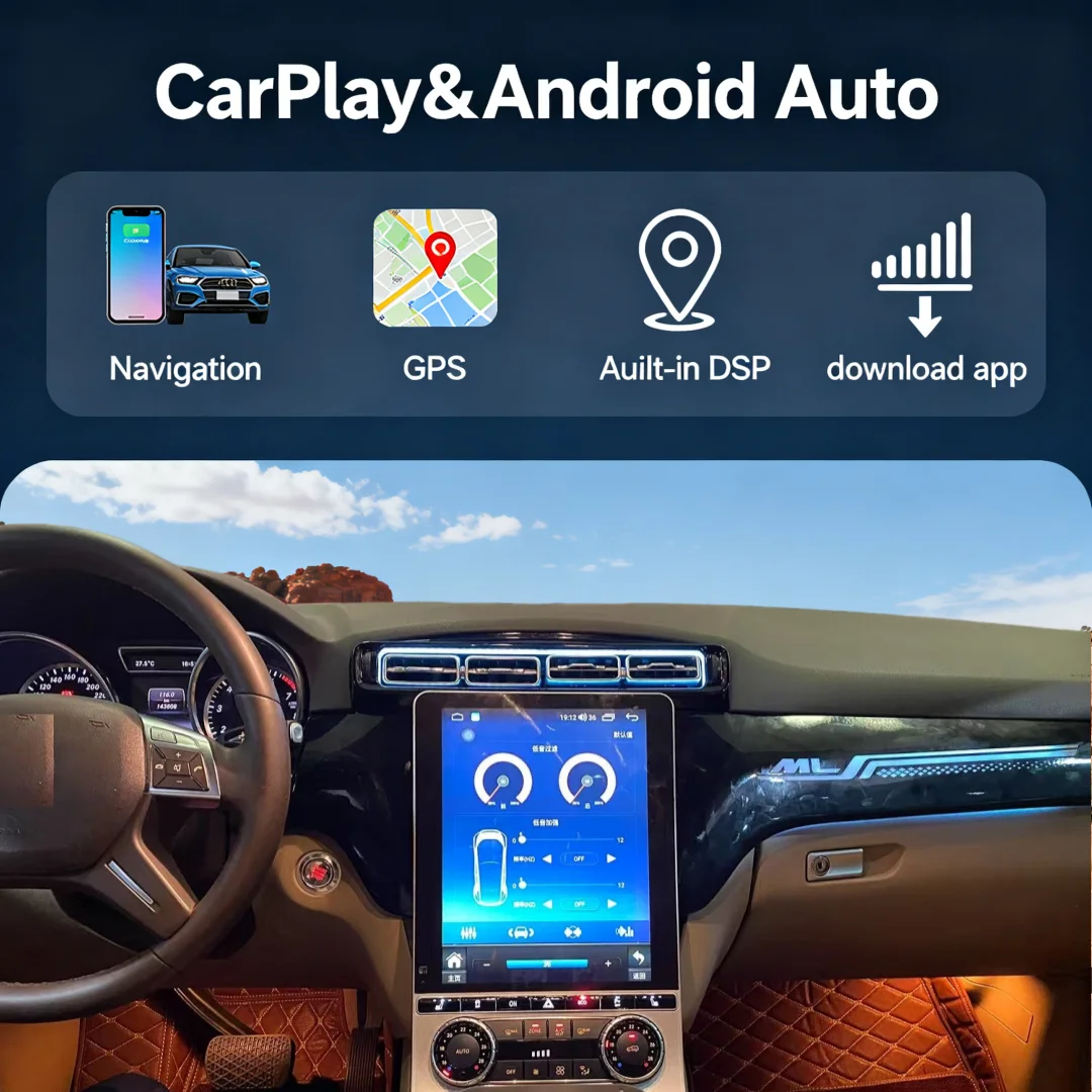 

Автомагнитола Android 12.1 дюйма с QLED-экраном для Mercedes-Benz ML 2012-2015, Carplay, GPS-навигация, фоновая подсветка, стерео, мультимедийный плеер