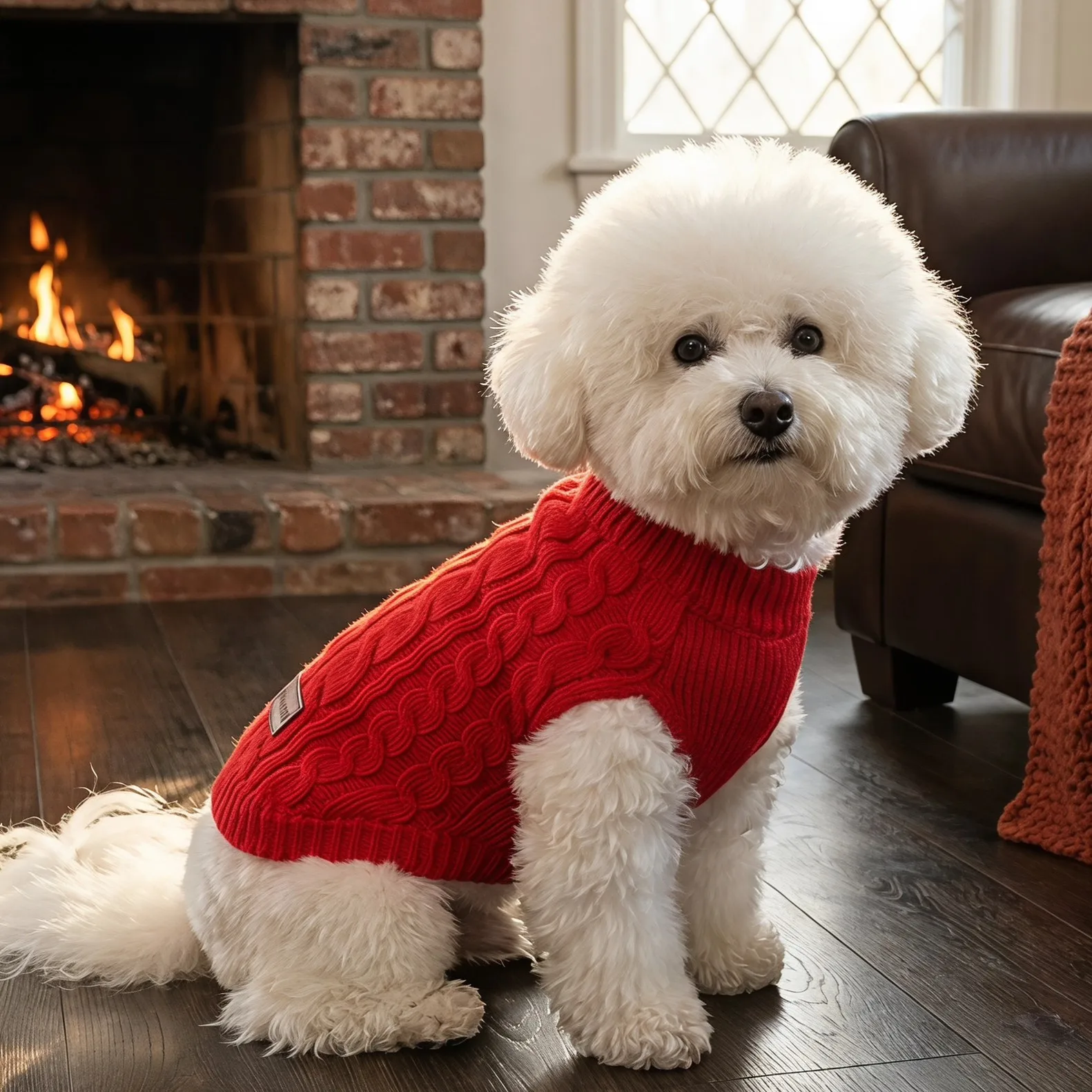 Hundepullover, gestrickte Weste für Haustiere, geflochtene Hundekleidung im Stil von „Fried Dough Twists“, warmer Mantel für Haustiere für Herbst und Winter, Kleidung für kleine Hunde. – Detail 6