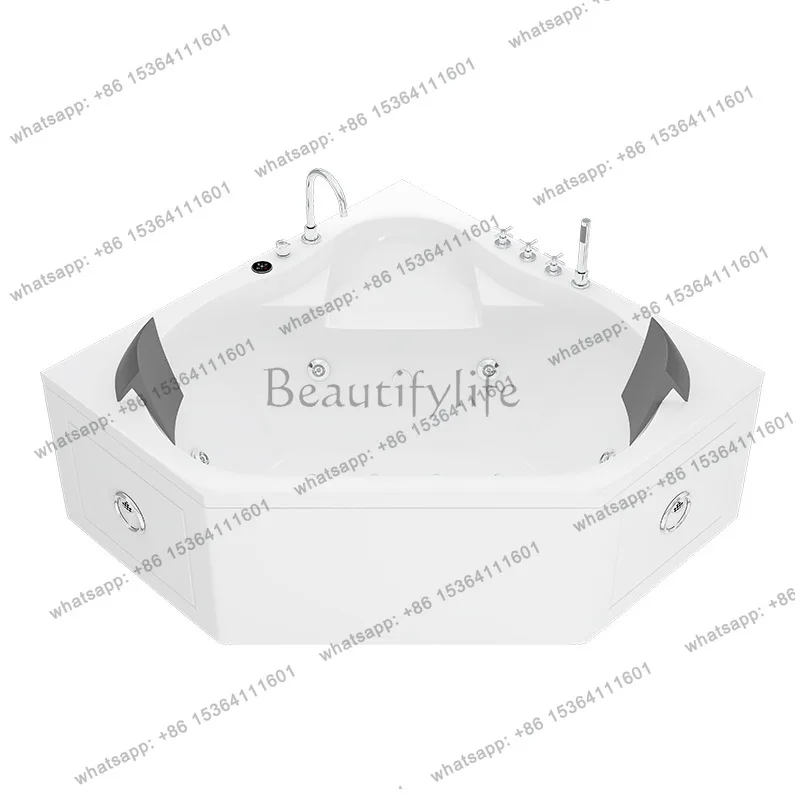 

Diamond triangle Jacuzzi, double family bathtub with TV, bathroom AJ-3047