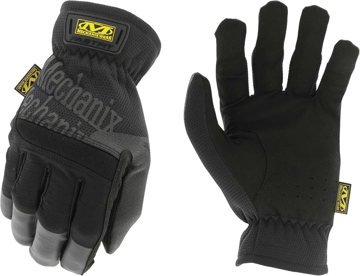 

Heavy Duty Work Gloves - Anti-Slip, Abrasion Resistant, Touchscreen Compatible, Vibration Damping, Multipurpose, Large, Black