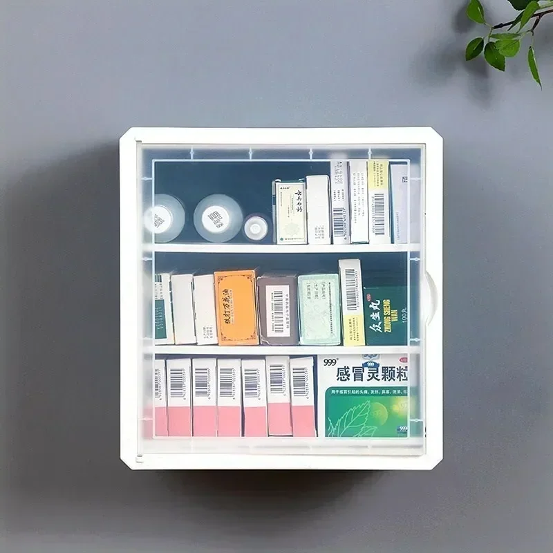 

Wall Hanging Organizer Home First Aid Kit Multi-layer Storage Box High Capacity Family Medicine Organizer Bins