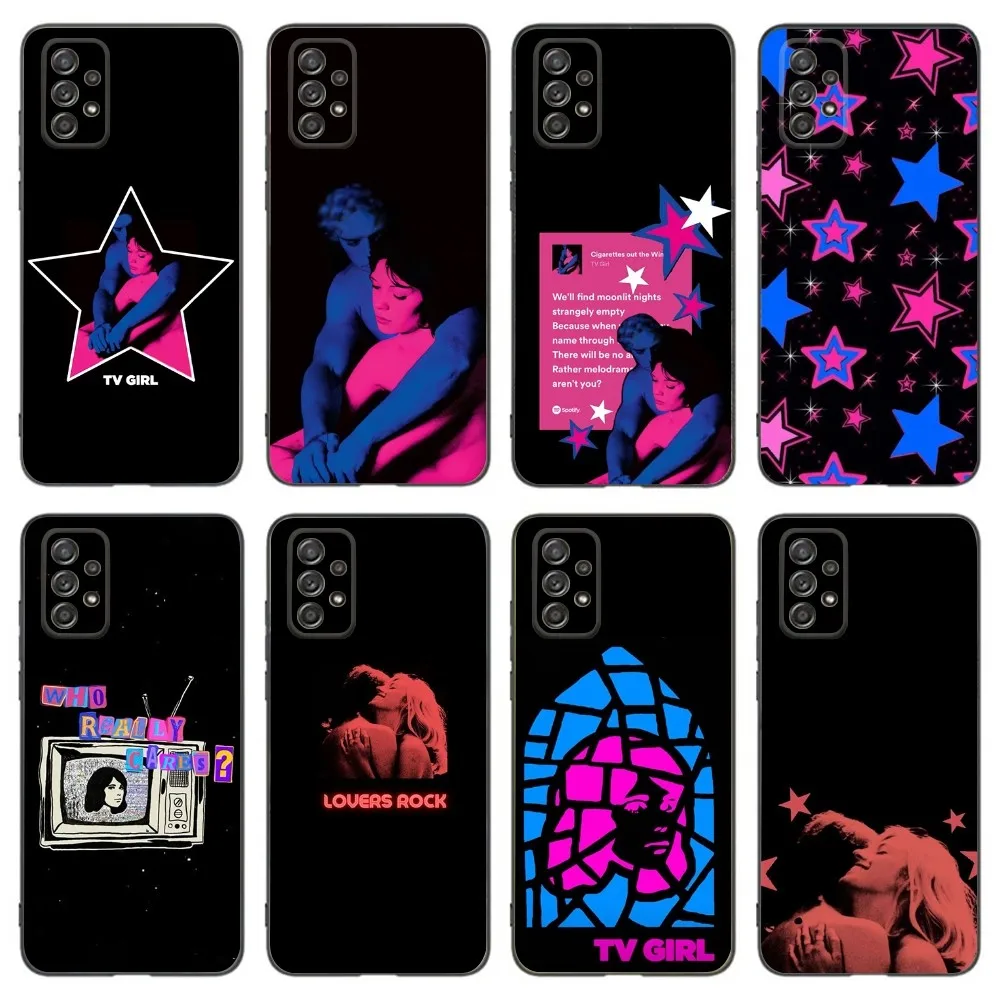 

Band TV Girl Phone Case For Samsung Galaxy A13,A21s,A22,A31,A32,A52,A53,A71,A80,A91 Soft Black Phone Cover