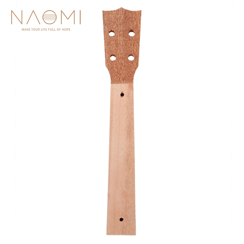 

NAOMI Ukulele Neck 26 Inch Mahogany Ukulele Neck Sapele Wood Veener Head Ukulele Neck DIY Ukulele Guitar Parts Accessories New