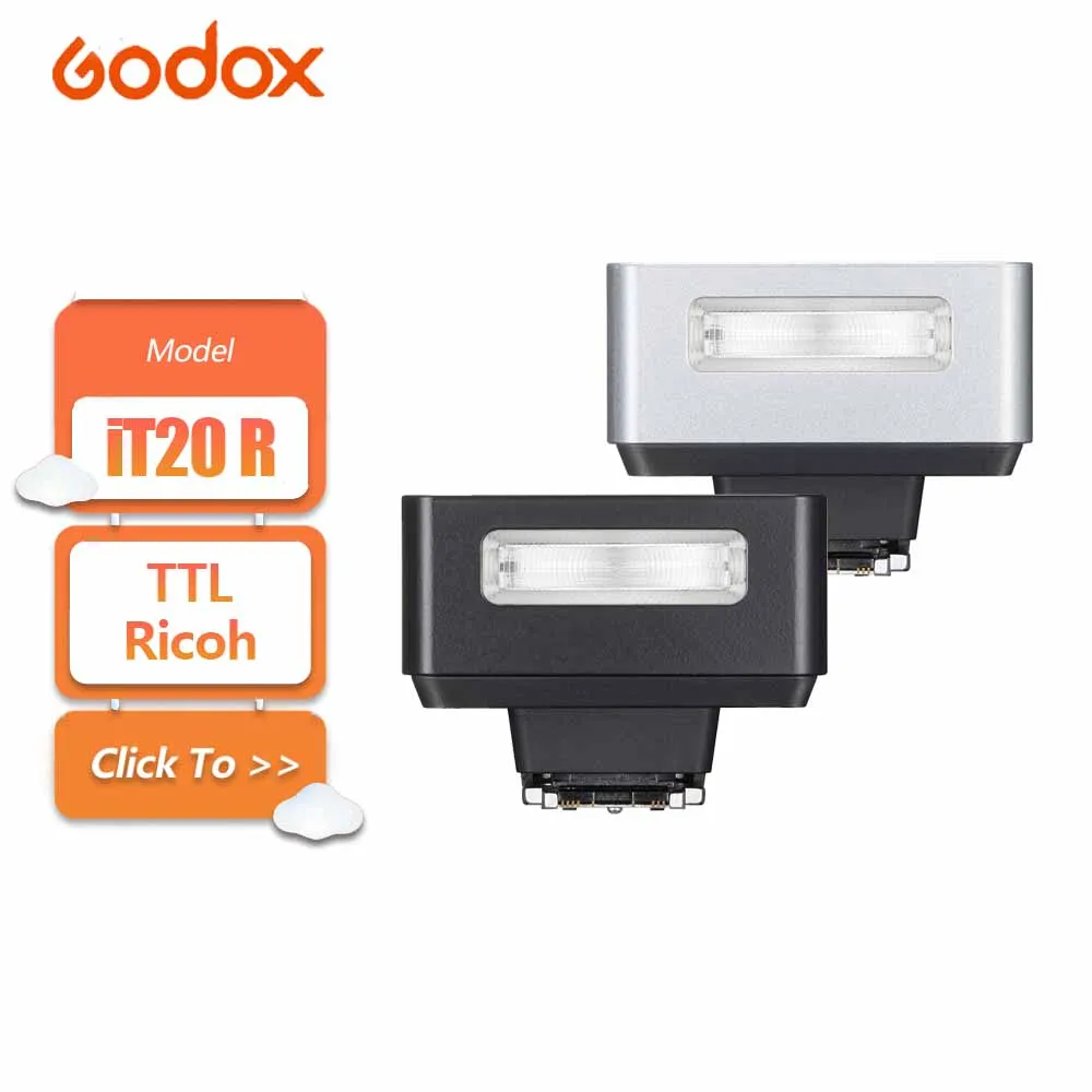 Godox IT20R TTL On-Camera Flash with Pentax P-TTL 700 Full Power 6 Output Level 1.5s Recycle for RICOH GR3 GR3X Camera Flash