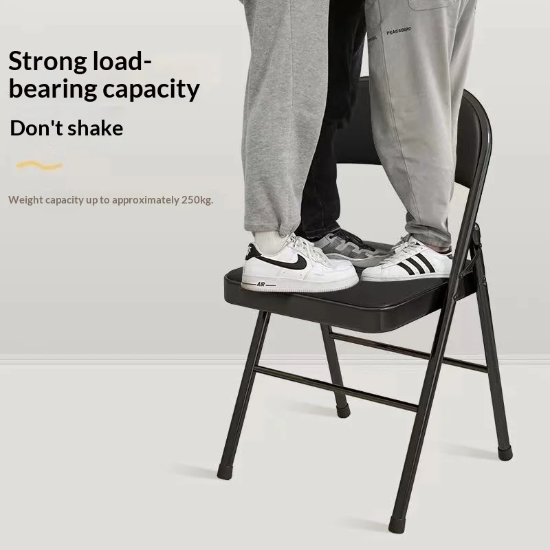 Portable Folding Dining Chair Stool Lightweight Compact Space Saving No Assembly Kitchen Home Office Dorm Conference Furniture image 2