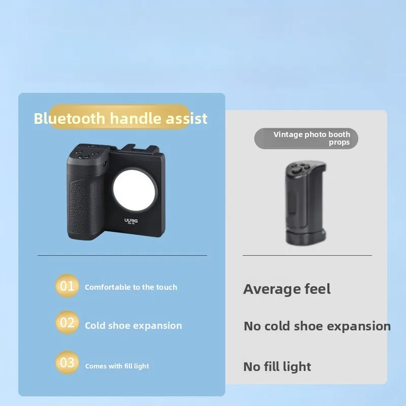 With Bluetooth Remote Shutter Fill Light Lamp for IPhone for Android Phone Stabilizer New Smartphone Handheld Selfie BoosterGrip