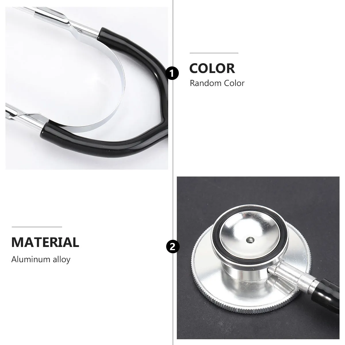 

1Pc Professional Double Head Stethoscope Aluminum Care Supply Medical Diagnostic Tool for Adults Kids