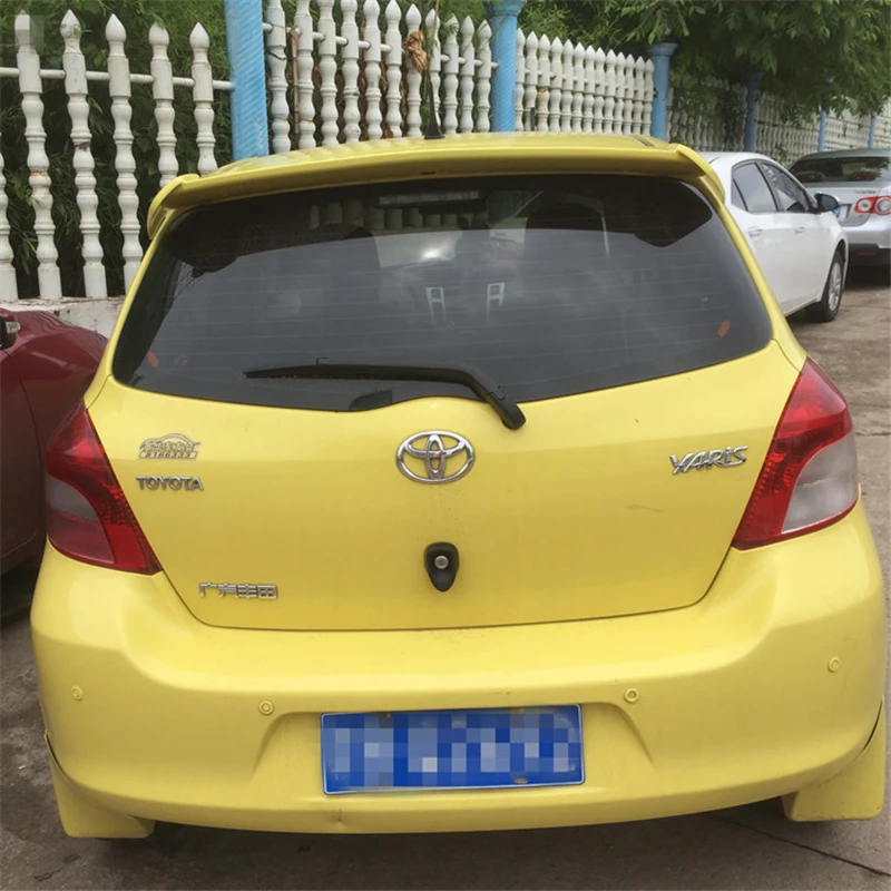 Gloss Black Spoiler for Toyota Yaris Hatchback 2008 09 10 11 12 13 Rear Boot Ducktail Wing Decoration Accessories