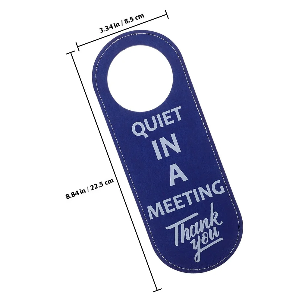 ป้ายแขวนประตูแบบสองด้าน 2 ชิ้น ทำจาก PU ป้ายห้ามรบกวนในห้องประชุม ป้ายห้ามเข้า-ออกสำหรับห้องประชุมในสำนักงาน