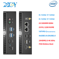 XCY Gaming Mini PC with i5-1335U Support 2xDDR4 RAM 2xM.2 NVME Compact Computer with 2xHDMI2.0 4xUSB3.0 2xUSB2.0 1xType-C