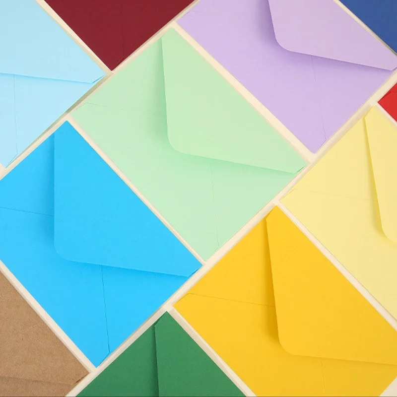 

50pcs/lot 135x185mm Envelope Small Business Supplies 180g Paper Invitations Postcards Letters Bag Wedding Stationery Storage