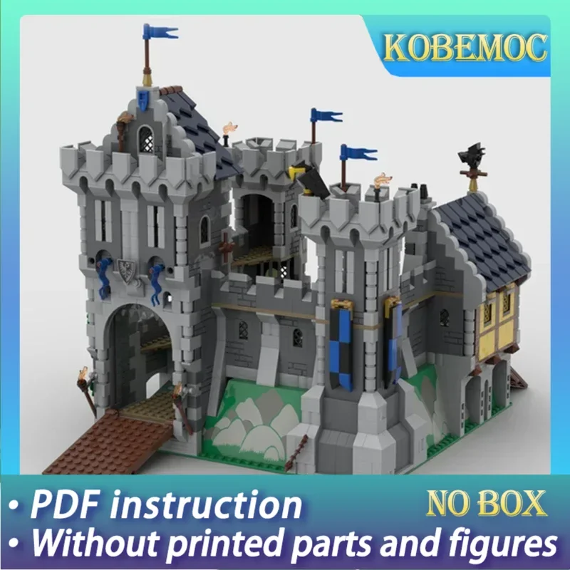 

Средневековая модель крепости Moc, строительные кирпичи, замок рыцаря Сокол, технология, модульный блок, подарок, рождественские игрушки, наборы «сделай сам», сборка