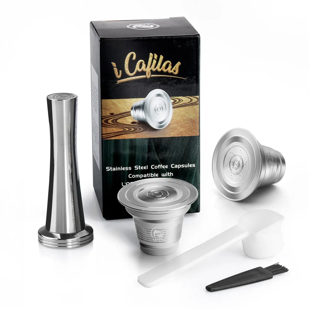 For L\'Or Barista LM8012/60 Cafe capsules refillable XXL Coffee Capsule Pod Piano Noir Machine Stainless Steel Coffee filters