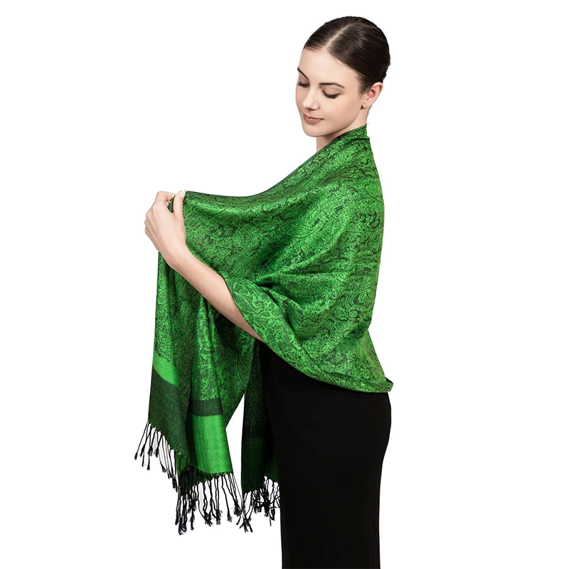 Jacquard Scarf Women Ethnic Style Fashion Thick Soft Cashmere Lady Outdoor Scarves Stole Shawl Headband Neckerchief Bandana