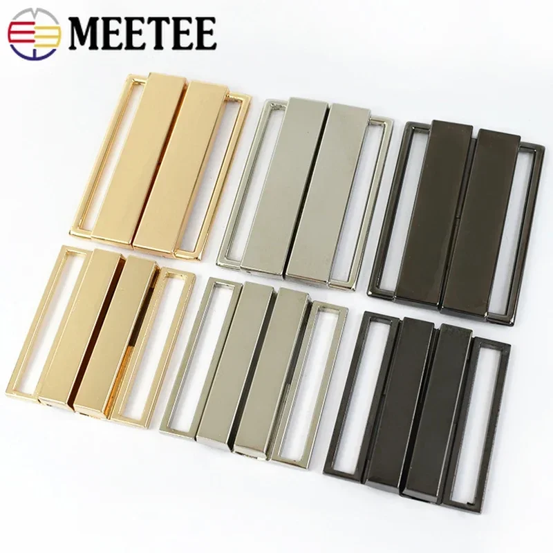 

Meetee 1/2/4/5Pcs 40/50mm Coat Belt Buckle Women Cummerbunds Hook Girdle Adjust Clasp Garment Decorative Combination Buckles