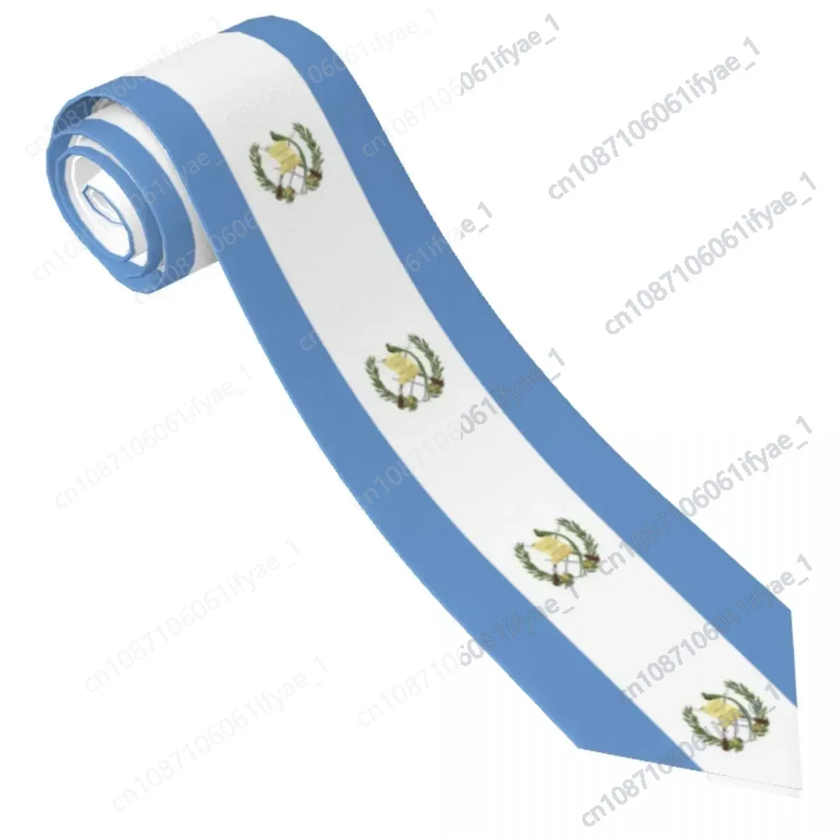 

Men's Tie Guatemala Flag Emblem Neck Ties Stripes Retro Casual Collar Tie DIY Wedding Party Great Quality Necktie Accessories