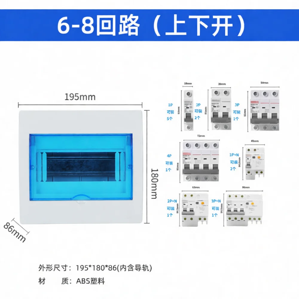 Waterproof Outdoor Electric Box Circuit Breaker Distribution Panel For ZWKT Durable Plastic Housing Surface Mounted Enclosure