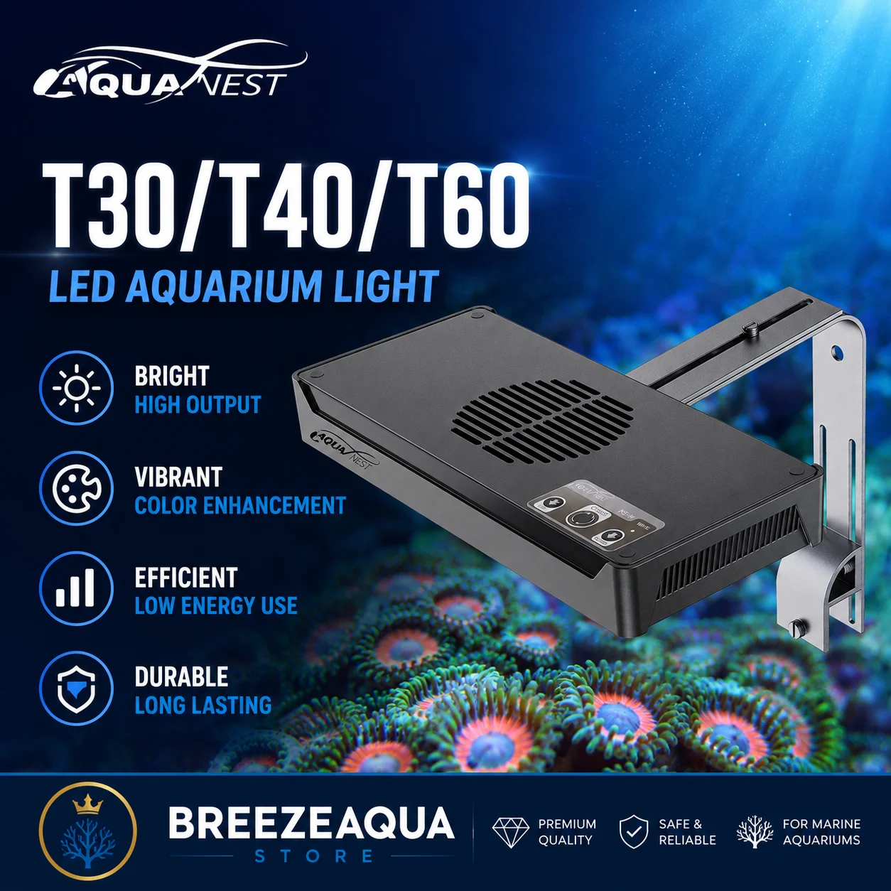 Marine Aquarium Temperature - AQUANEST LED 수족관 조명 T30/40/60 CREE