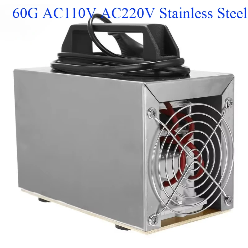 60g stainless steel Ozone Generator 110V 220V Portable Ozonizer Air Purifier Sterilizer treatment Ozone machine US EU plug