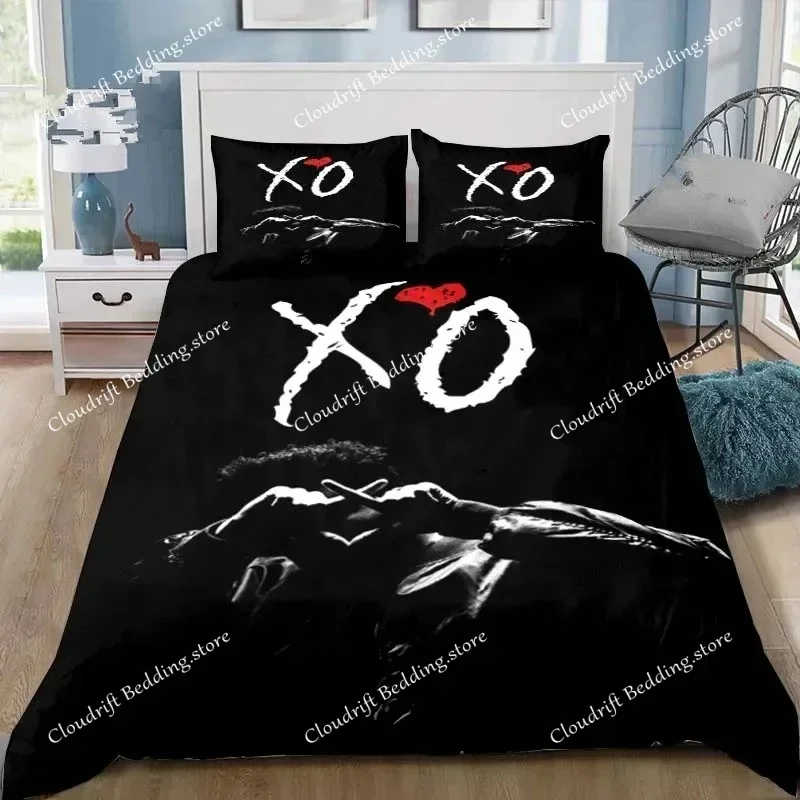 

XO The Weeknd Bedding Set Single Double Queen King Size 3D Printed Bed Sheet Set For Bedroom New Duvet Cover Bed026
