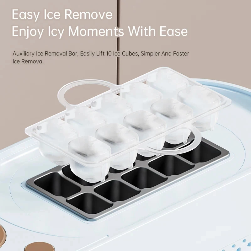 Picture 5: Mini Small 10 Ice Cubes Ice Maker Portable Car Refrigerator 12V/220V Car Cube ice Automatic Ice Making Box For Car Home Camping