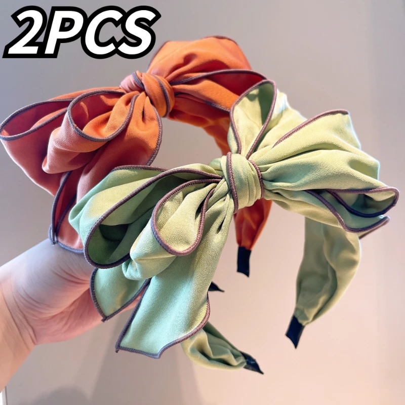 2-teiliges Set: Neues Design Breites Haarband im Retro-Stil mit Blumenmuster, Haarband für Mütter, Haarschmuck für Frauen