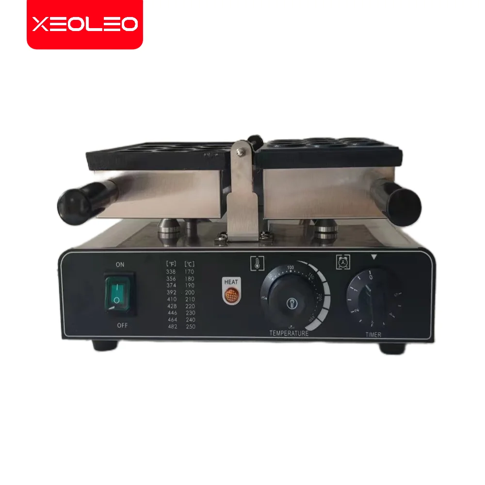 Xeoleo Elektrische Wafelmakers 1400W 10 Gaten Walnoot Vorm Wafel Maken Machine Kooktoestel Non-Stick