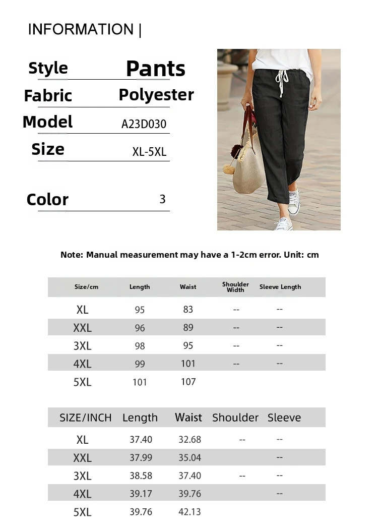 محطة مستقلة توم حجم كبير مع جيب المرأة القطن الكتان اقتصاص سراويل تقليدية المرأة عادية فضفاض الدانتيل متابعة السراويل