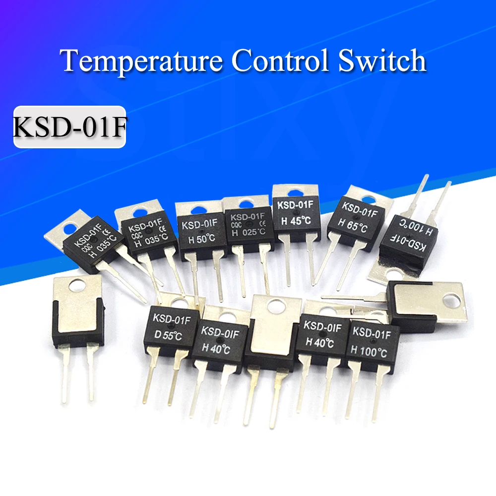 40 50 60 70 80 90 100 DegC NC Normally Closed NO Normally Open 1.5A Thermal Switch Temperature Sensor Thermostat KSD-01F JUC-31F