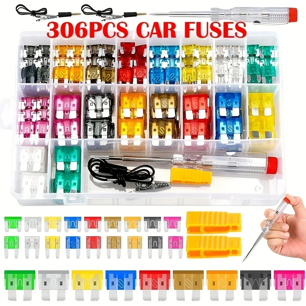 Fuse boxes come in various specifications, with 60 and 120PCS not having medium fuses, while 60PCS are packaged in bags