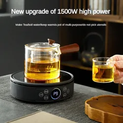 1500W Ceramic Electric Stove,220V Infrared Cooktop,Portable Countertop Burner for Cooking ,Small touch Control Boil Water Stove