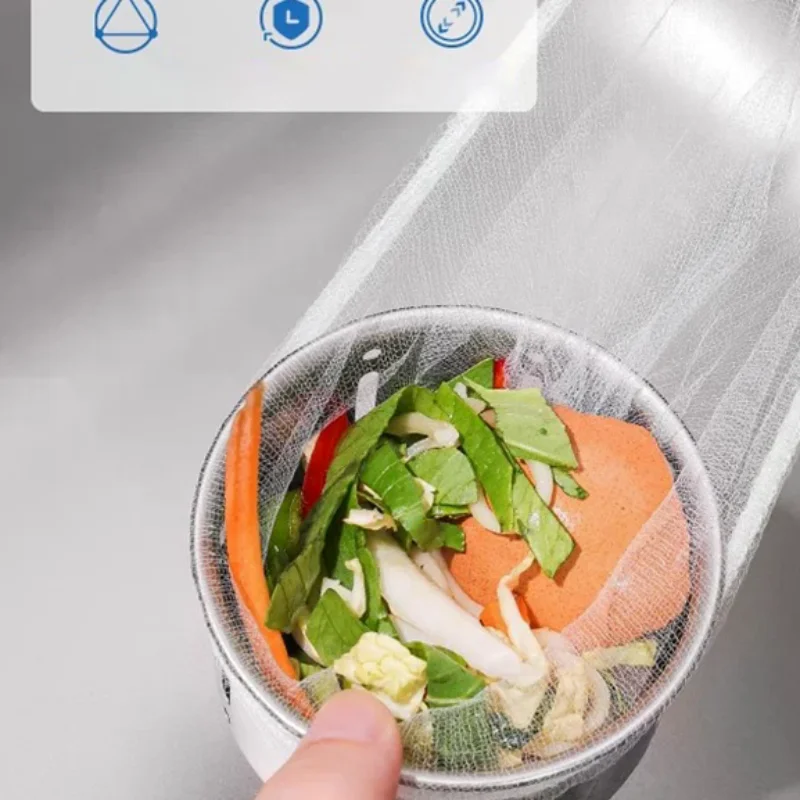 

100 шт./упак. Одноразовые фильтры для раковины, сетки для кухонных стоков, мешки-фильтры для мусора, сетки-фильтры для раковины, сетки для слива в ванной от волос и засоров