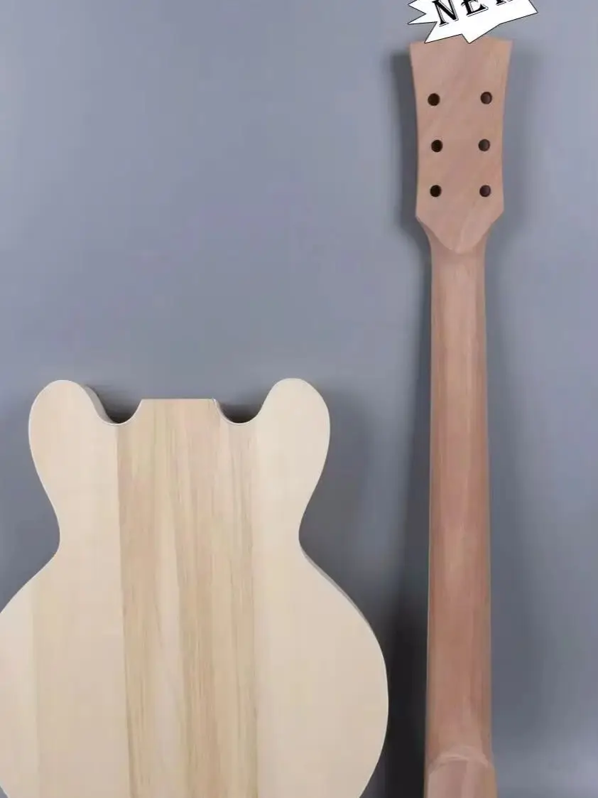 

DIY TZ-19 one Set Electric Guitar Body+Mahogany Guitar Neck 22Fret 24.75inch Unfinished bass wood body