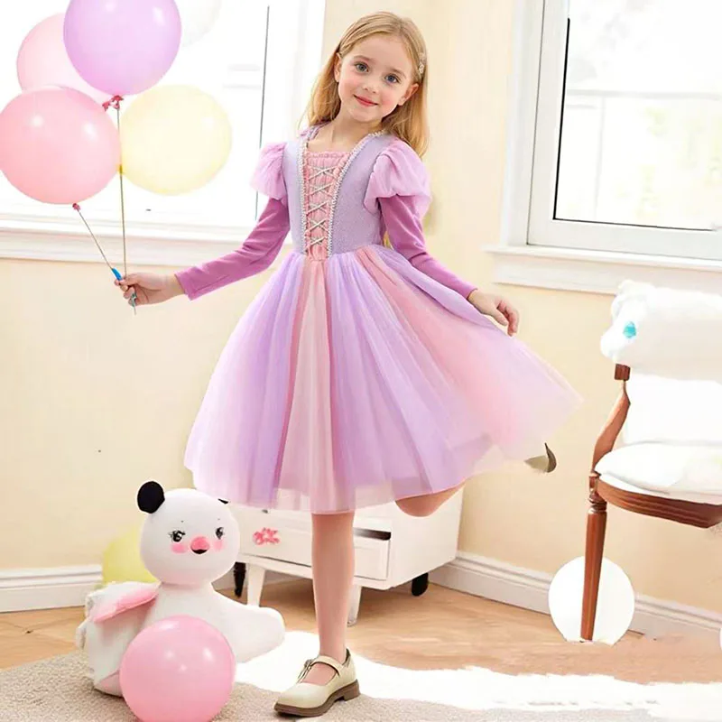 

Mermaid Girls Dresses Sequins Fall Winter Kids Girls Clothes Children's Dress Birthday Party Gifts Long Sleeve Halloween Costume