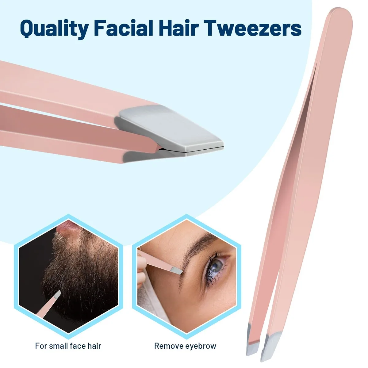 3 pçs pinças removedor de cravo com caixa, pinças de cabelo encravado, extrator de espinha de cravo de precisão, clipes de célula pinças femininas