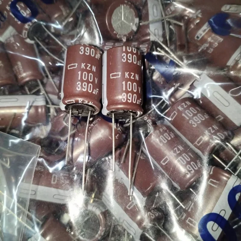 10 قطعة 390 فائق التوهج 100V مُكثَّف كهربائيًا 100V 390 فائق التوهج 16X25 KZN عالية التردد مقاومة منخفضة