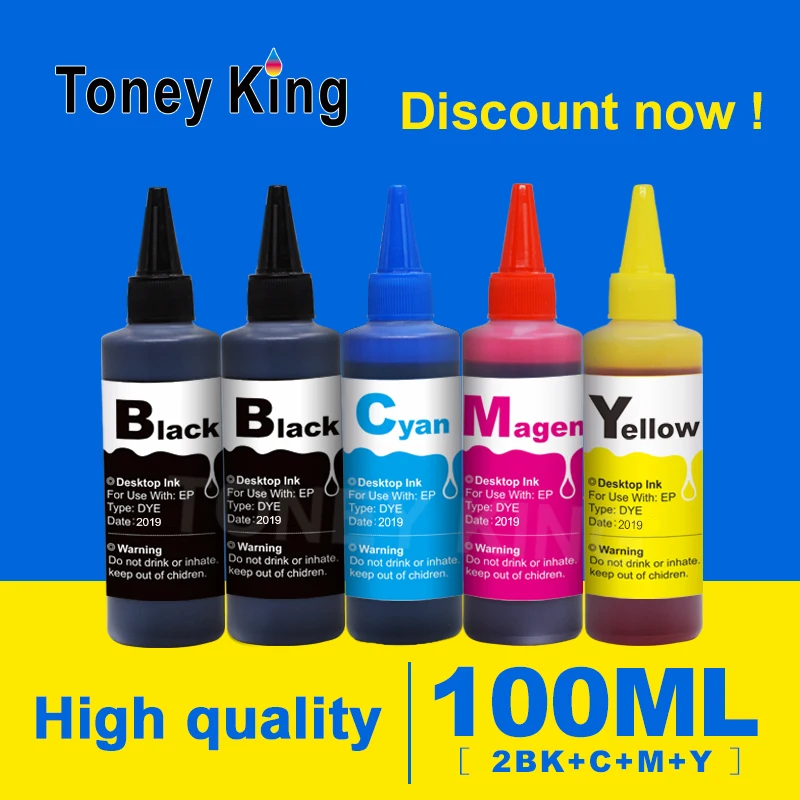 toney king kit recarga tinta garrafa 100ml para hp 903 907 902 906 904 908 xl cartucho de tinta para officejet pro 6950 6960 6970 impressoras 01