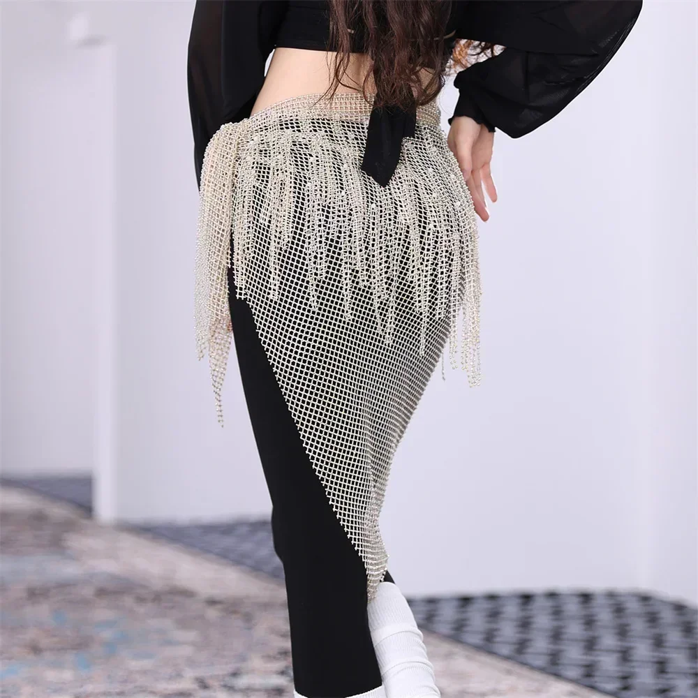 elly Dance Triangle Mesh Diamond Hip Scarf Multi-layer Tassel Hot Diamond Waist Chain Group Versatile Y1012/Y1013